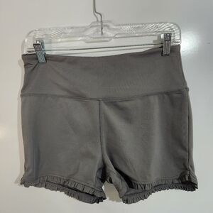 VASANA Gray Women's Ruffle Hem Shorts Size Large
